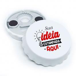 Abridor com imã personalizado  7x7cm  Impressão direta na peça Imã no verso 