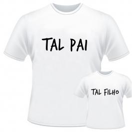 Kit Camisas Brancas|Tal Pai, Tal filho Poliéster   Direct Print  